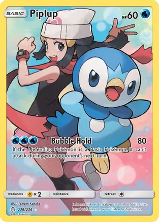 Piplup (Secret) 239 - Holofoil SM Cosmic Eclipse - Secret Rare