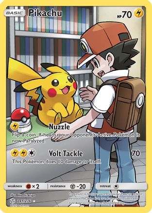 Pikachu (Secret) 241 - Holofoil SM Cosmic Eclipse - Secret Rare