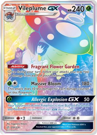 Vileplume GX (Secret)/236 - Holofoil SM Cosmic Eclipse - Secret Rare