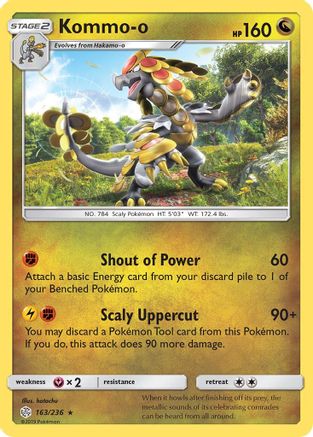 Kommo-o 163 - Holofoil SM Cosmic Eclipse - Holo Rare