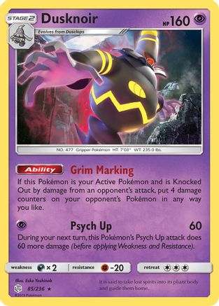 Dusknoir - Holofoil SM Cosmic Eclipse - Holo Rare