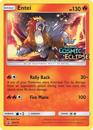 Entei - SM219 (Prerelease) - Holofoil SM Promos - Promo