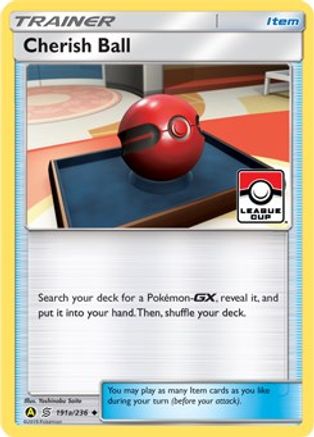 Cherish Ball (League Cup) 191a/236 - Reverse Holofoil League & Championship Cards - Promo