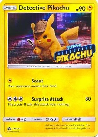 Detective Pikachu - SM170 (Stamped) - Holofoil SM Promos - Promo