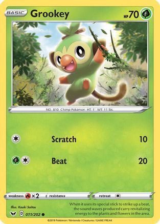 Grookey (011) (011) 011 SWSH01 Sword & Shield Base Set - Common