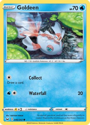 Goldeen (046) (046) 046 - Reverse Holofoil SWSH01 Sword & Shield Base Set - Common