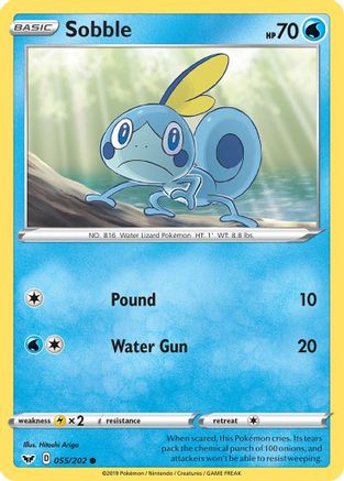 Sobble (055) (055) 055 - Reverse Holofoil SWSH01 Sword & Shield Base Set - Common