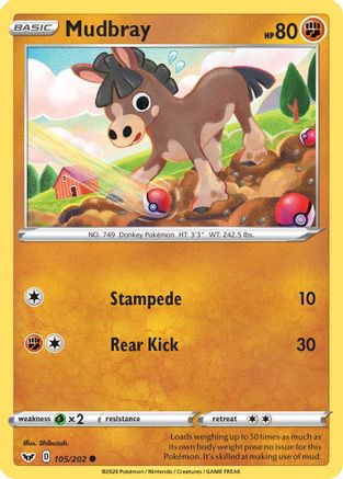 Mudbray 105 SWSH01 Sword & Shield Base Set - Common