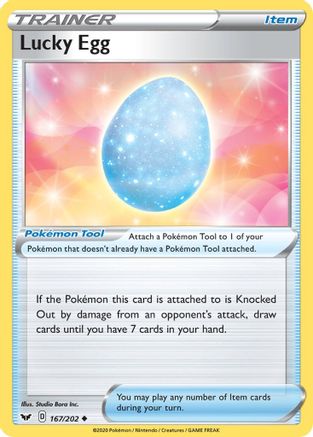 Lucky Egg 167 - Reverse Holofoil SWSH01 Sword & Shield Base Set - Uncommon