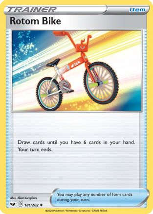 Rotom Bike 181 SWSH01 Sword & Shield Base Set - Uncommon