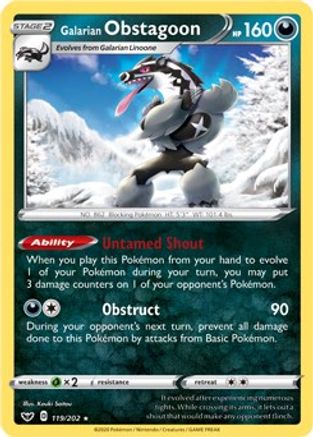 Galarian Obstagoon - 119/202/202 Deck Exclusives - Rare