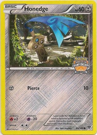 Honedge - 83/146 (Regional Championships)/146 - Reverse Holofoil League & Championship Cards - Promo