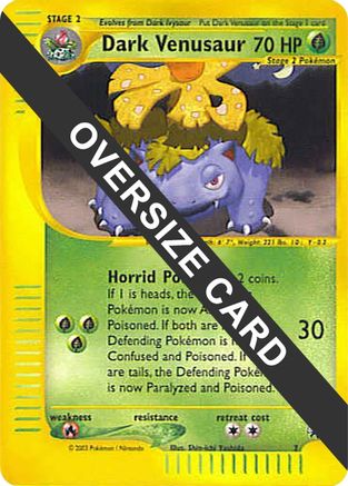 Dark Venusaur - 7 (Best of Game 7 Promo) Jumbo Cards - Promo