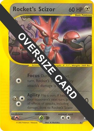 Rocket's Scizor - 4 - Holofoil Jumbo Cards - Promo