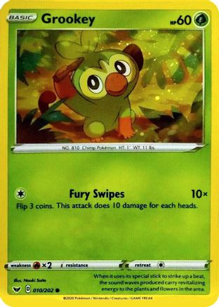 Grookey (Cosmos Holo) 010/202 - Holofoil Blister Exclusives - Promo