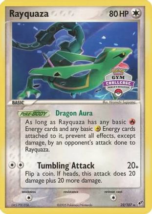 Rayquaza - 22/107 (2004-2005 Gym Challenge)/107 League & Championship Cards - Promo