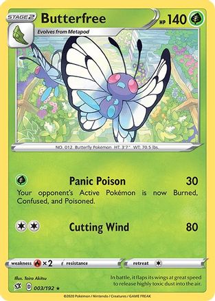 Butterfree 003 SWSH02 Rebel Clash - Rare