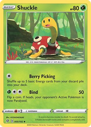 Shuckle 005 - Reverse Holofoil SWSH02 Rebel Clash - Uncommon