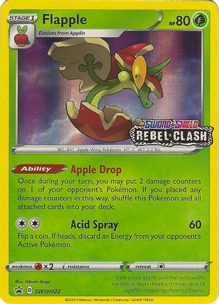 Flapple - SWSH022 (Prerelease) - Holofoil SWSH Sword & Shield Promo Cards - Promo