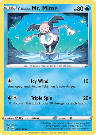Galarian Mr. Mime 037 SWSH02 Rebel Clash - Common