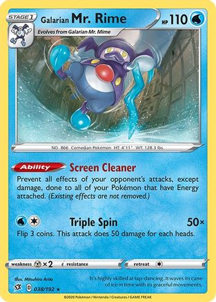 Galarian Mr. Rime 038 - Reverse Holofoil SWSH02 Rebel Clash - Rare