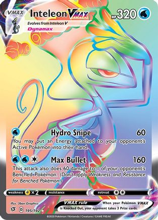 Inteleon VMAX (Secret)/192 - Holofoil SWSH02 Rebel Clash - Secret Rare