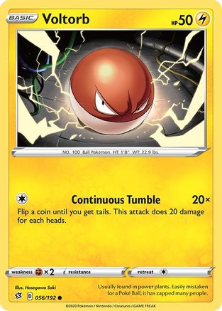 Voltorb 056 - Reverse Holofoil SWSH02 Rebel Clash - Common