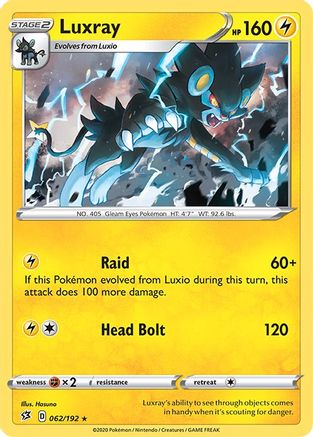 Luxray 062 - Holofoil SWSH02 Rebel Clash - Holo Rare