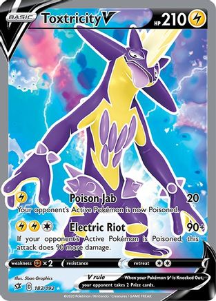 Toxtricity V (Full Art) 182 - Holofoil SWSH02 Rebel Clash - Ultra Rare