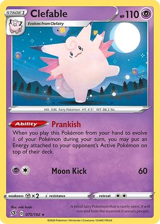 Clefable 075 - Holofoil SWSH02 Rebel Clash - Holo Rare