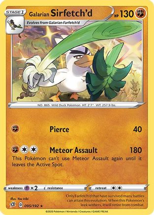 Galarian Sirfetch'd 095 - Holofoil SWSH02 Rebel Clash - Holo Rare