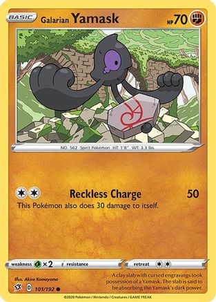 Galarian Yamask 101 - Reverse Holofoil SWSH02 Rebel Clash - Common