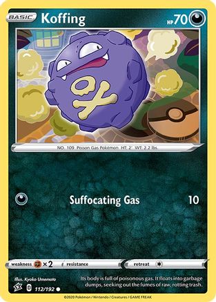 Koffing 112 - Reverse Holofoil SWSH02 Rebel Clash - Common