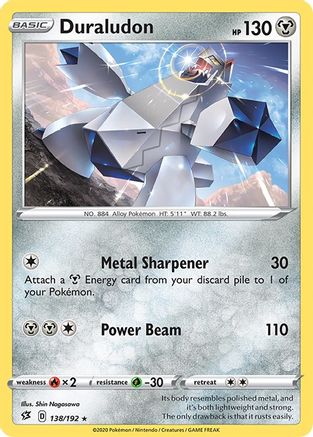 Duraludon 138 - Reverse Holofoil SWSH02 Rebel Clash - Holo Rare