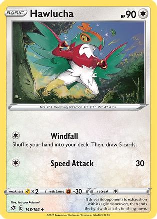 Hawlucha 148 - Reverse Holofoil SWSH02 Rebel Clash - Uncommon