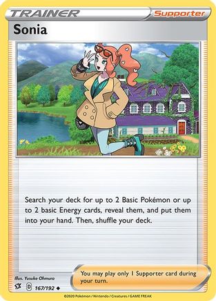 Sonia 167 - Reverse Holofoil SWSH02 Rebel Clash - Uncommon