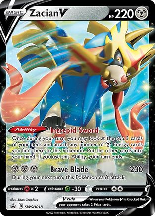 Zacian V SWSH018 - Holofoil SWSH Sword & Shield Promo Cards - Promo