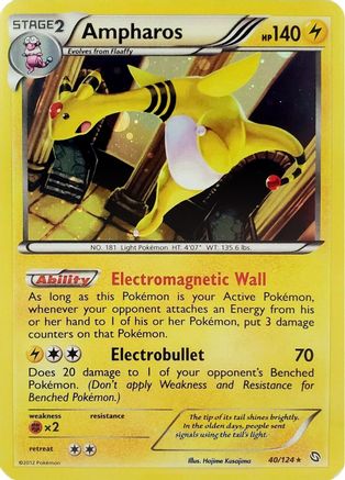 Ampharos - 40/124 (Cosmos Holo)/124 - Holofoil Blister Exclusives - Promo