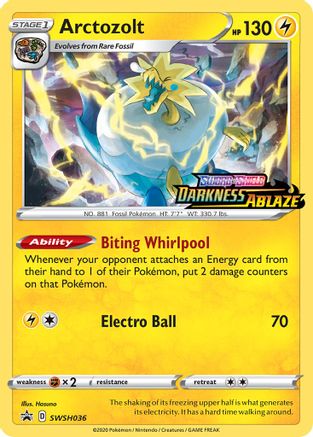 Arctozolt - SWSH036 (Prerelease) - Holofoil SWSH Sword & Shield Promo Cards - Promo