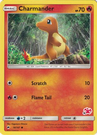 Charmander (#16 Charizard Stamped) 018/147 Battle Academy - Promo