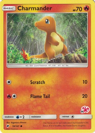 Charmander (#56 Charizard Stamped) 018/147 Battle Academy - Promo