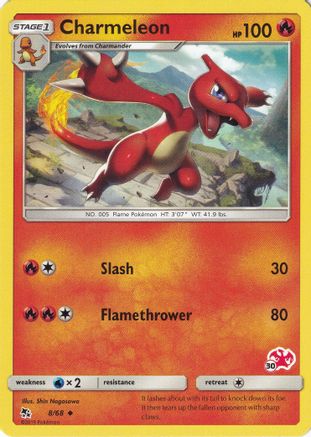 Charmeleon (#30 Charizard Stamped) 008/068 Battle Academy - Promo