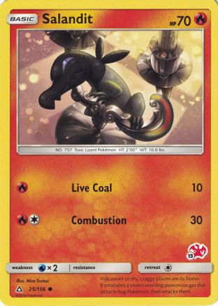 Salandit - 25/156 (#13 Charizard Stamped)/156 Battle Academy - Promo