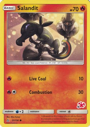 Salandit - 25/156 (#18 Charizard Stamped)/156 Battle Academy - Promo
