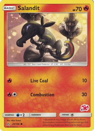 Salandit - 25/156 (#31 Charizard Stamped)/156 Battle Academy - Promo