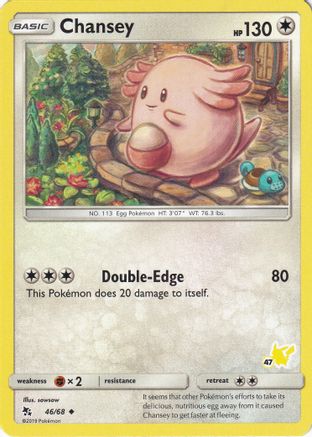 Chansey - 46/68 (#47 Pikachu Stamped)/68 Battle Academy - Promo