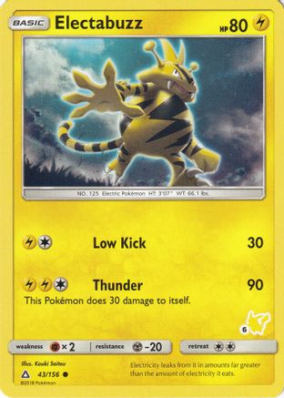 Electabuzz (#6 Pikachu Stamped) 043/156 Battle Academy - Promo