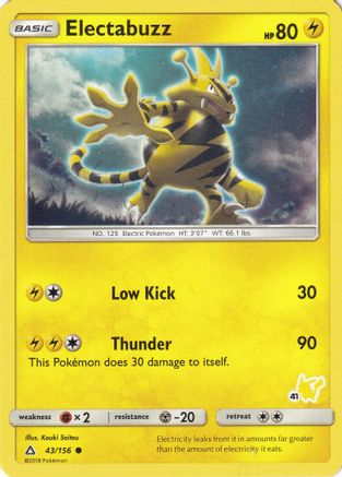 Electabuzz - 43/156 (#41 Pikachu Stamped)/156 Battle Academy - Promo