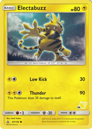 Electabuzz (#58 Pikachu Stamped) 043/156 Battle Academy - Promo