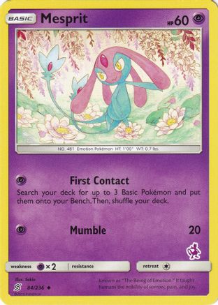 Mesprit - 84/236 (Mewtwo Stamped)/236 Battle Academy - Promo